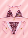 Pink Safari Two Piece Bikini Set