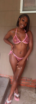 Pink Safari Two Piece Bikini Set